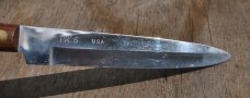 Boker USA PR 6 Steak Knife Mint Mirror Polished Blade 9" OAL Finely Serrated Edge Never Honed 1970's