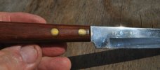 Boker USA PR 6 Steak Knife Mint Mirror Polished Blade 9" OAL Finely Serrated Edge Never Honed 1970's