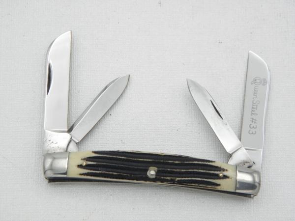 Queen Cutlery Co. #33 Congress in Winterbottom Bone: 3 1/2” closed; 1958 – 1960