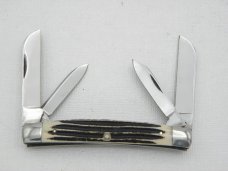 Queen Cutlery Co. #33 Congress in Winterbottom Bone: 3 1/2” closed; 1958 – 1960