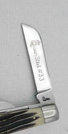 Queen Cutlery Co. #33 Congress in Winterbottom Bone: 3 1/2” closed; 1958 – 1960
