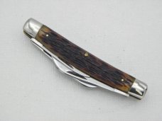 Queen Cutlery Co. #33 Congress in Rogers Bone: 3 1/2” closed: early 1960s