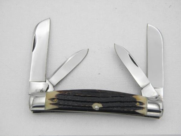 Queen Cutlery Co. #32 Congress in Winterbottom Bone: 4” closed; 1958 - 1960