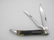 Queen Cutlery Co 46 Fish Knife in Winterbottom Bone 5  closed 1958 -1960