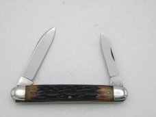 Queen Cutlery Co. #21 Sleeveboard Pen in Rogers Bone: 3 5/16” closed; late 1940s