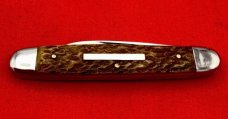 Vintage H BOKER & CO Equal End Senator Pen Folding Pocket Knife Salesman’s Sample c.1869-1944 Bone