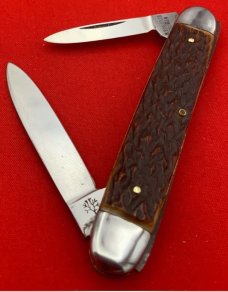 Vintage H BOKER & CO Equal End Senator Pen Folding Pocket Knife Salesman’s Sample c.1869-1944 Bone