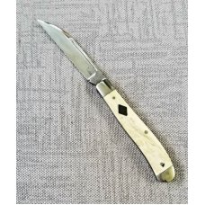 K'roo Custom Warthog Tusk Ivory Wharnie Slimline, KLASSIC KROO..Knife,,, 3.9", N690 w/ a Saber Grind