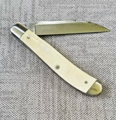 K'roo Custom Warthog Tusk Ivory Wharnie Slimline, KLASSIC KROO..Knife,,, 3.9", N690 w/ a Saber Grind