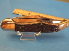 Bulldog Brand Brown Bone Jigged Folding Hunter 