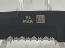 AL MAR AMEBKB4 Black Drop Point Combo Edge Eagle Automatic