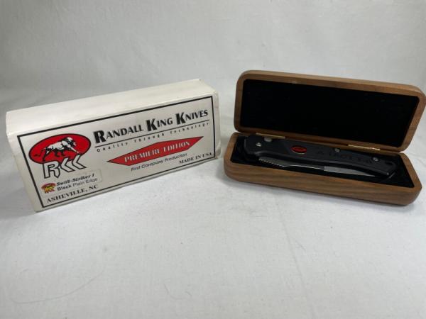 RANDALL KING KNIVES USA Premiere Edition Black Swift-Striker I Auto MINT IN BOX (Z 47832) 