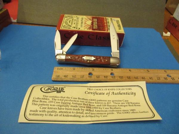 Case Classic 1993 Case Brothers Banana Antique Red Bone Whittler Pattern # 63083