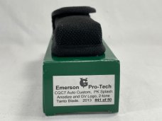 EMERSON/PRO-TECH USA CQC7 PK Splash GV Tanto Auto #41 of 50 w/ Pouch MINT IN BOX (Z 47923) 