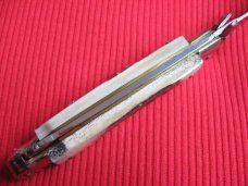 Italian MEDICI Style Stag Swing Guard STILETTO Switchblade Knife