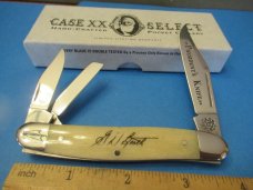 Case XX Select 2000 Natural Bone Whittler Presidents Knife Pattern # 6347 WH