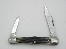 Queen Cutlery Co. #47 Half Whittler in Winterbottom Bone: 3 5/8” closed; circa 1961