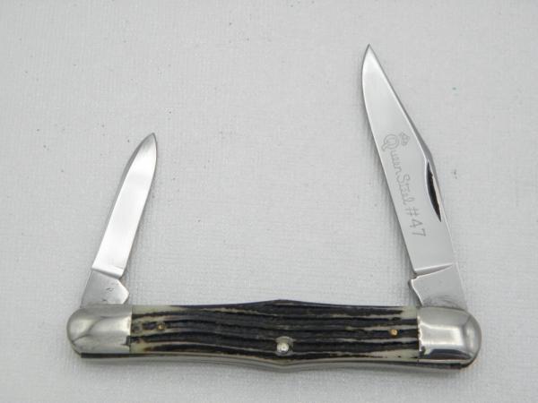 Queen Cutlery Co. #47 Half Whittler in Winterbottom Bone: 3 5/8” closed; circa 1961