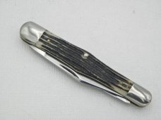 Queen Cutlery Co. #47 Half Whittler in Winterbottom Bone: 3 5/8” closed; circa 1961