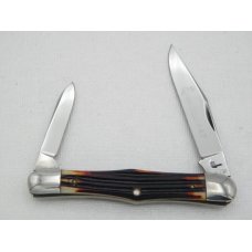 Queen Cutlery Co 47 Half Whittler in Burnt Orange Imitation Winterbottom Bone 3 58