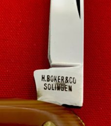 Vintage H BOKER & CO SOLINGEN Salesman’s Sample EqUal End Pen/Bartender Knife c.1914-1944