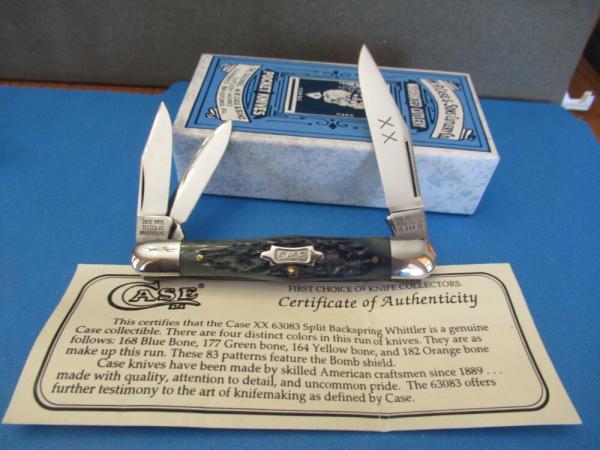 Case Classic Blue Bone Whittler XX on Blades Pattern # 63083
