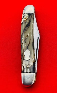 Vintage IKCO (Imperial Knife Co) 2-Blade Swell End Jack Folding Pocket Knife c.1925-1940 Celluloid