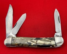 Vintage IKCO (Imperial Knife Co) 2-Blade Swell End Jack Folding Pocket Knife c.1925-1940 Celluloid