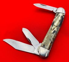 Vintage IKCO (Imperial Knife Co) 2-Blade Swell End Jack Folding Pocket Knife c.1925-1940 Celluloid