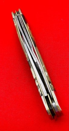 Vintage IKCO (Imperial Knife Co) 2-Blade Swell End Jack Folding Pocket Knife c.1925-1940 Celluloid