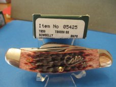 Case XX 2001 Cranberry Silver Script Sowbelly Pattern # TB6339 SS 