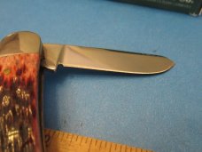 Case XX 2001 Cranberry Silver Script Sowbelly Pattern # TB6339 SS 