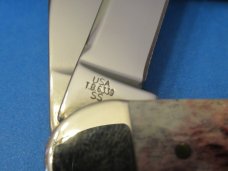 Case XX 2001 Cranberry Silver Script Sowbelly Pattern # TB6339 SS 