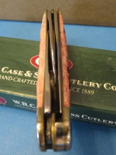Case XX 2001 Cranberry Silver Script Sowbelly Pattern # TB6339 SS 