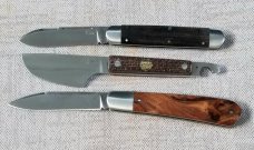 Vincenzo Balistreri Brown/Red Burlap Micarta fixed..bottle opener..jimping and choil.6.75" OAL  