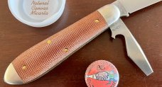 Great Eastern Cutlery Tidioute #852221CL Crown Lifter, Natural Canvas Micarta Handle, New (GEC 85) 