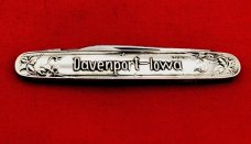 Vintage EMPIRE KNIFE CO German Savings Bank Sterling Silver 2-Blade Pen Folding Pocket Knife c.1909