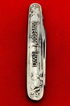 Vintage EMPIRE KNIFE CO German Savings Bank Sterling Silver 2-Blade Pen Folding Pocket Knife c.1909