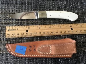 Corbett Sigman ivory handle knife #2 mini. Number 13