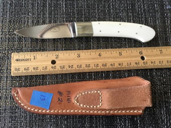 Corbett Sigman ivory handle knife #2 mini.           Number 13 