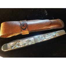ULTRA RARE 2013 Case XX Abalone Melon Tester Folding Pocket Knife #56140
