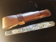 ULTRA RARE 2013 Case XX Abalone Melon Tester Folding Pocket Knife #56140