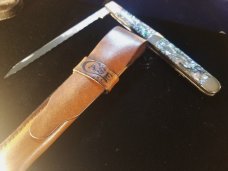 ULTRA RARE 2013 Case XX Abalone Melon Tester Folding Pocket Knife #56140