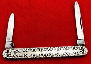 Vintage EMPIRE KNIFE CO Sterling Silver Shadow Pen Pocket Knife c.1856-1930