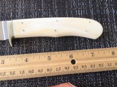 Corbett Sigman custom knife #5 mini hunter ivory handles makers sheath         #11