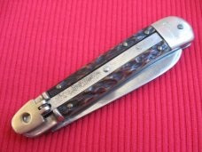 Vintage German Bonsa Jigged Bone Leverlock Knife
