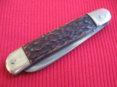 Vintage German Bonsa Jigged Bone Leverlock Knife