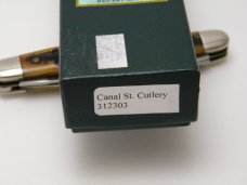 Canal Street Cutlery Co. USA Amber Stag Bone 312303 Serpentine Stockman Knife in Box c.2005