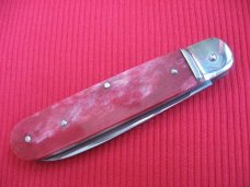 Vintage German BOKER 712R Red Bone Leverlock Switchblade Knife