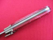 Vintage German BOKER 712R Red Bone Leverlock Switchblade Knife